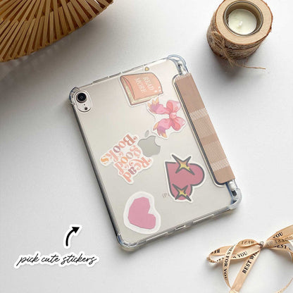 Plaid Pattern iPad Case - Khaki
