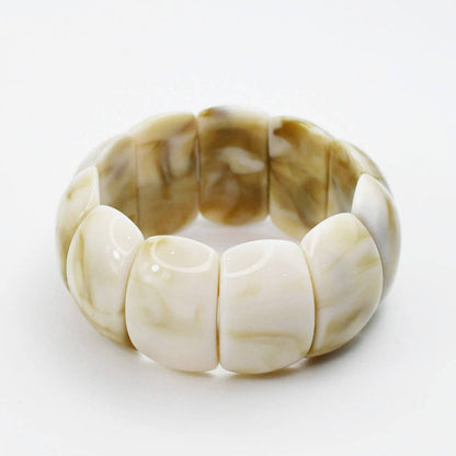 Treasure Jewels Inc. Cream Polished Gem Bracelet