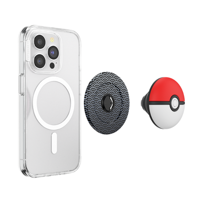 PopSockets Pokemon - Puffy Poké Ball Seigaiha Phone Grip MagSafe