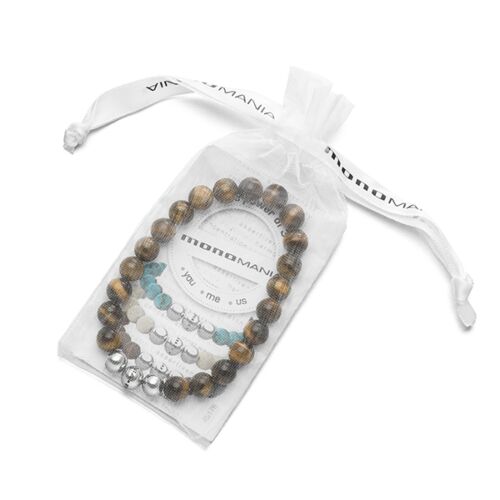 Power of 3! big Perlenarmband „Konzentration“, Tigerauge