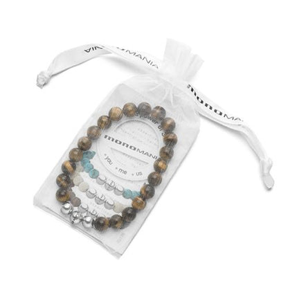 Power of 3! big Perlenarmband „Konzentration“, Tigerauge