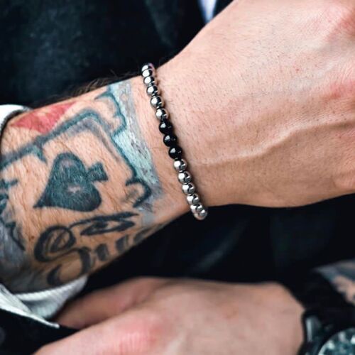 Power of 3! Perlenarmband "Eleganz", Edelstahl