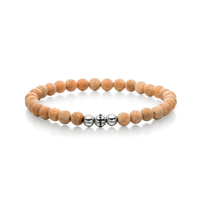 Power of 3! Perlenarmband "Innere Wärme", Holz