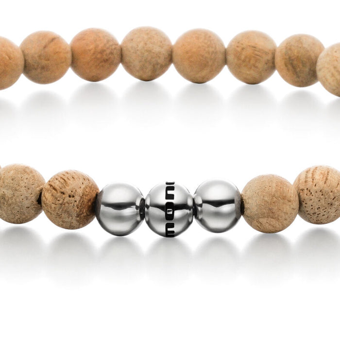Power of 3! Perlenarmband "Innere Wärme", Holz