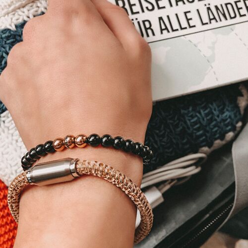 Power of 3! Perlenarmband, "Sinnlichkeit", Edelstahl