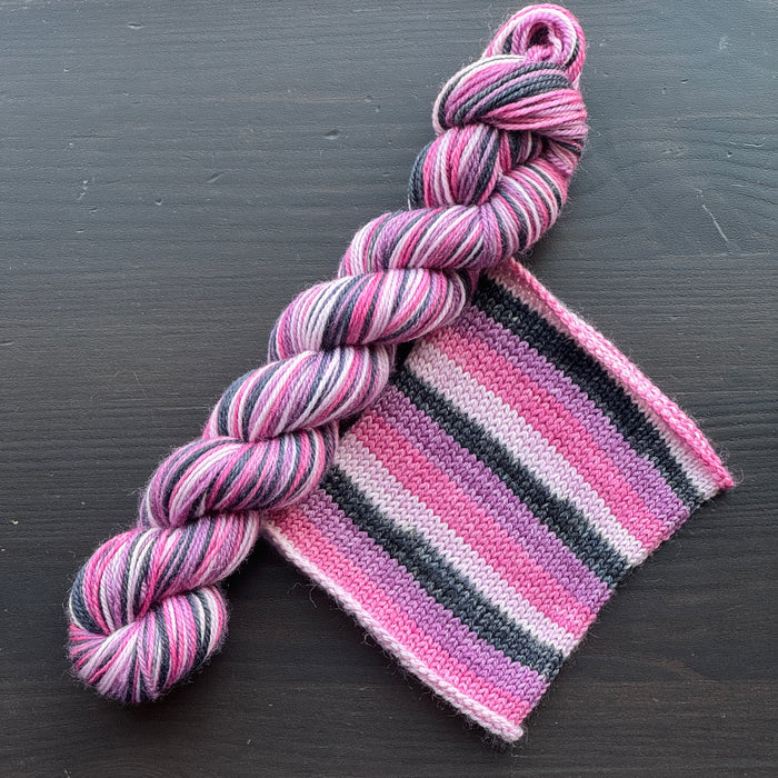 Pretty Pink - Self Striping Merino Nylon Sock & DK