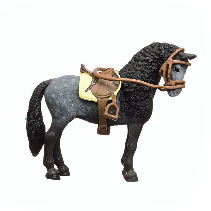 Pura Raza Española Mare with saddle and bridle