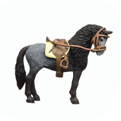 Pura Raza Española Mare with saddle and bridle