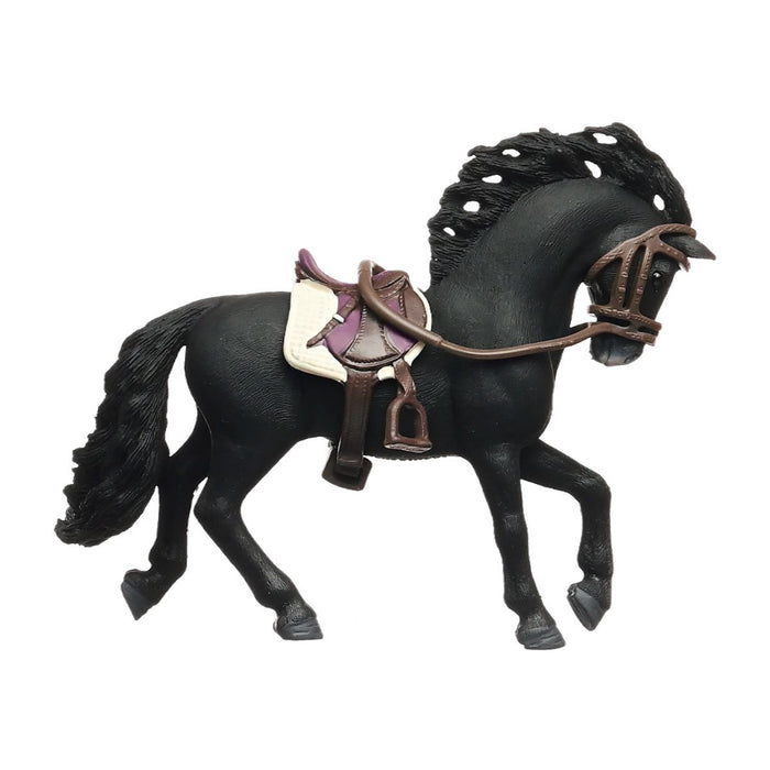 Pura Raza Española Stallion with saddle and bridle