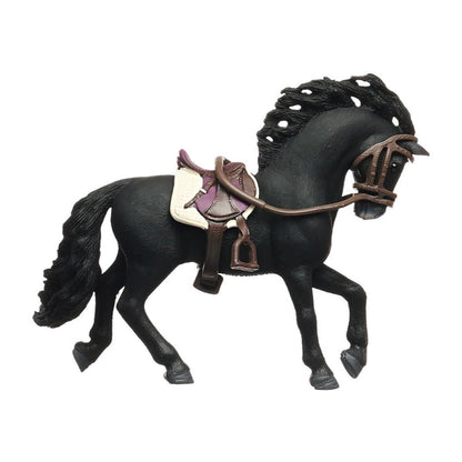 Pura Raza Española Stallion with saddle and bridle
