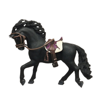 Pura Raza Española Stallion with saddle and bridle