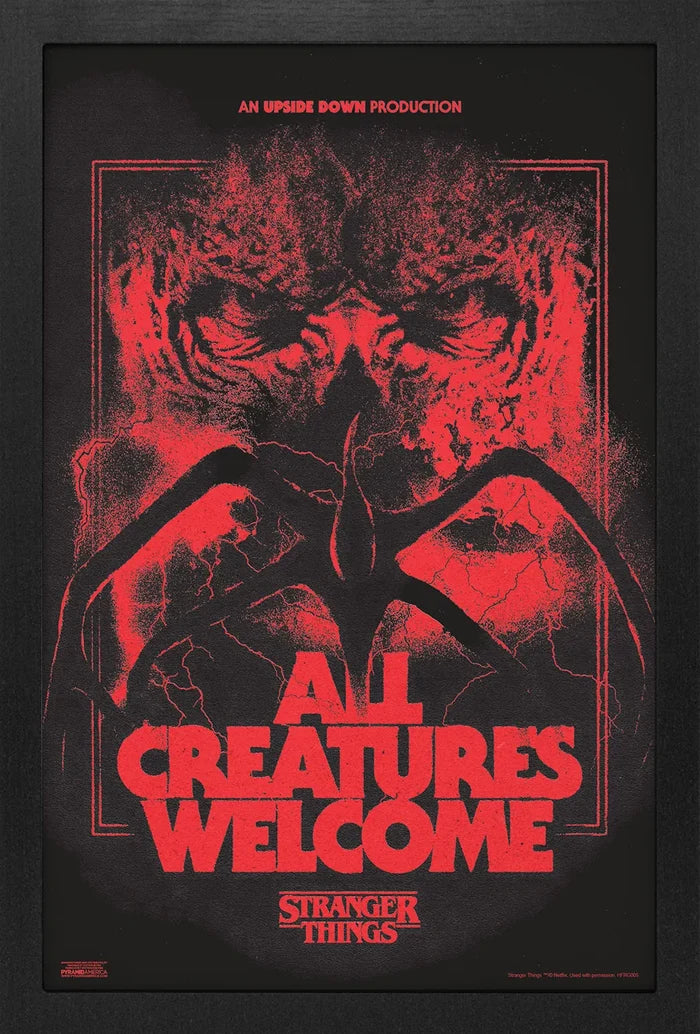 Pyramid America Stranger Things - All Creatures Welcome 11x17 Wall Framed