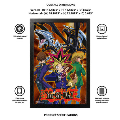 Pyramid America Yu-Gi-Oh - S2 Collage 11" x 17" Wall Framed