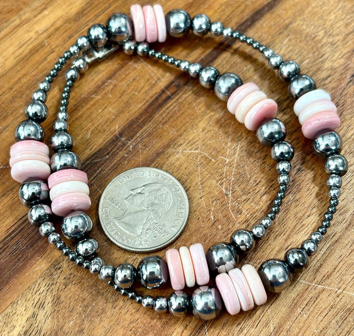 Queen Conch Hematite Beaded Necklace