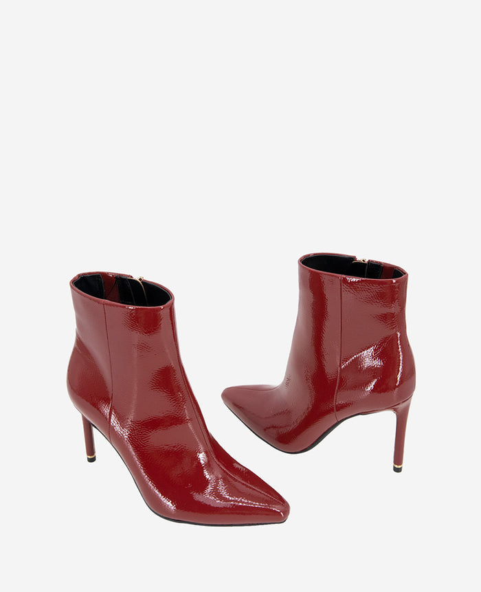 Quincy Patent Heel Ankle Bootie