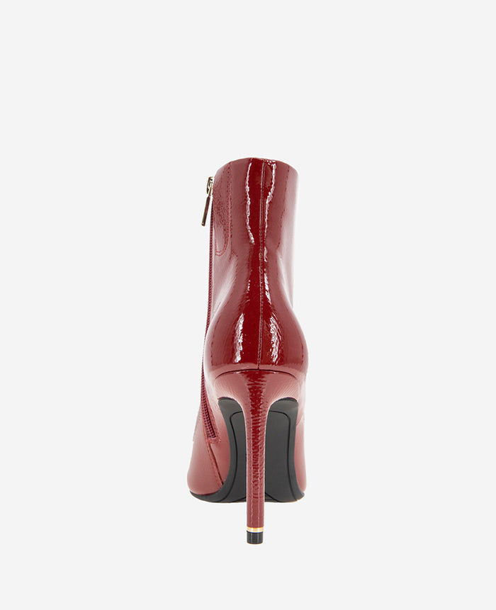 Quincy Patent Heel Ankle Bootie