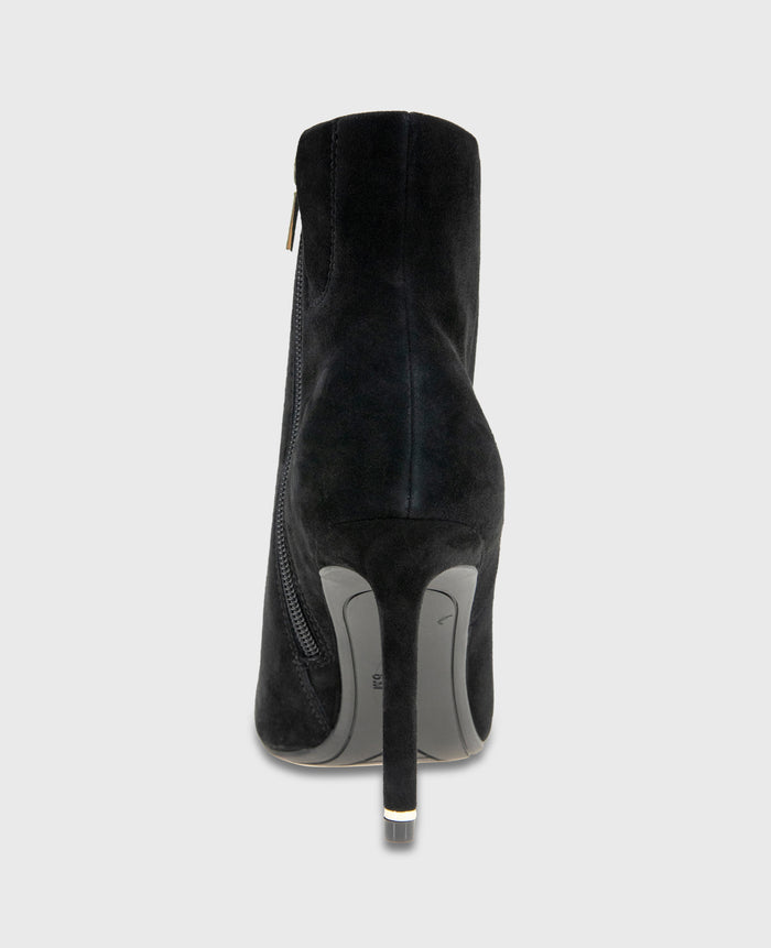Quincy Suede Heel Ankle Bootie