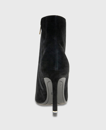 Quincy Suede Heel Ankle Bootie