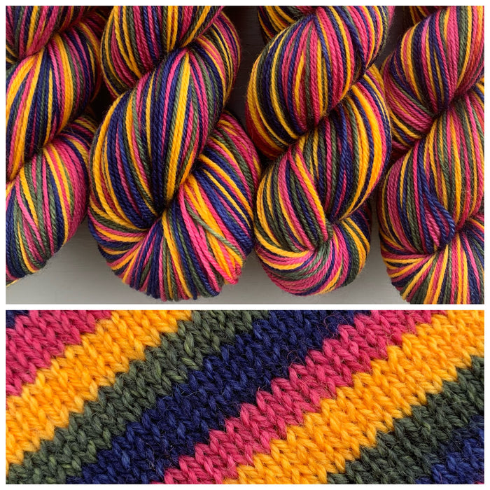 Rainy Day - Self Striping Merino Nylon Sock & DK