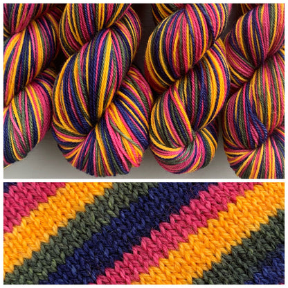 Rainy Day - Self Striping Merino Nylon Sock & DK