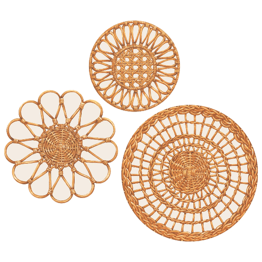 Hester & Cook Christmas Rattan Weave Serving Paper