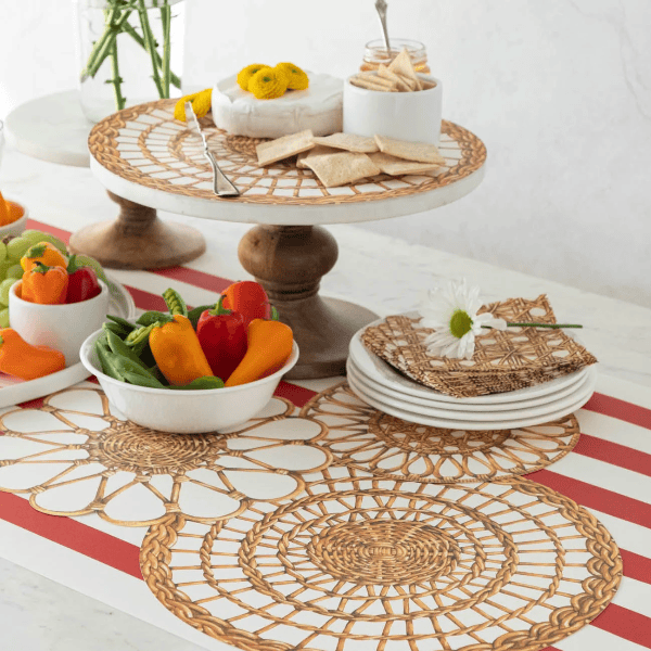 Hester & Cook Rattan Weave Serving Paper