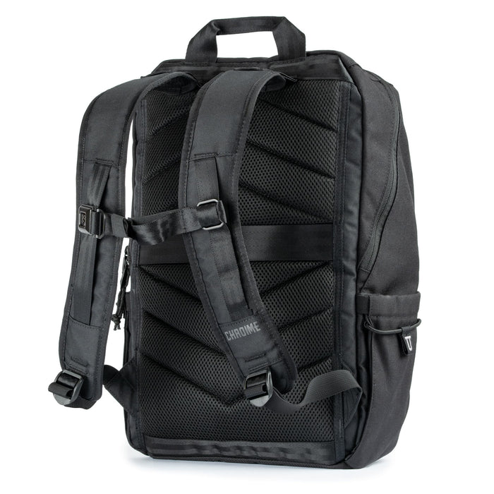The back of the new Recruit 22L Backpack in Black #color_black