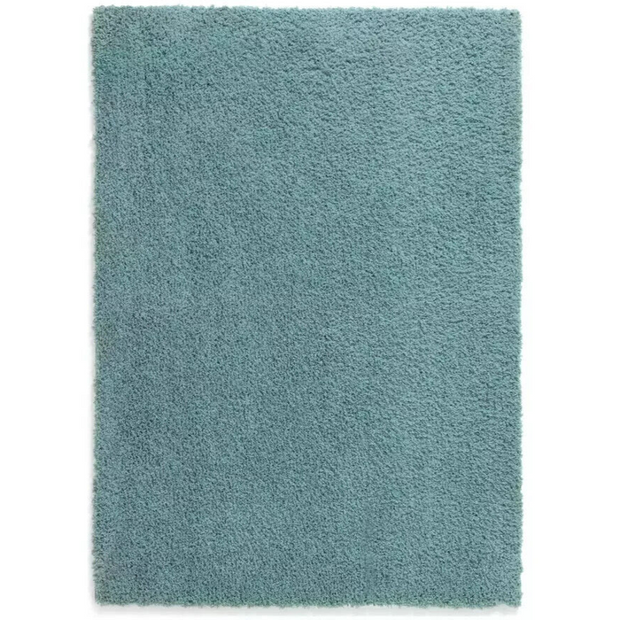 Recycled Cosy Plain Shaggy Rug - 120x170cm - Blue