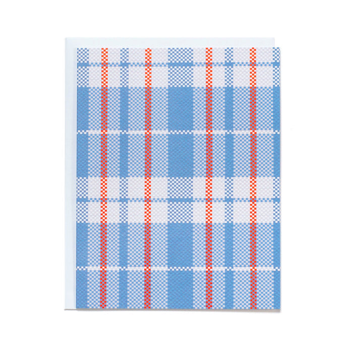 Red and Blue Plaid Shopping Bag
