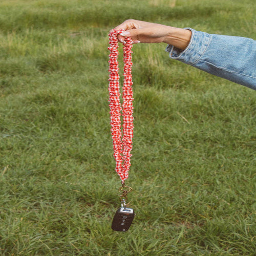 Shop Andi Red Checkered Lanyard