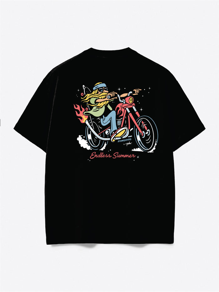 Remera Familyarg Biker X Falu Negro