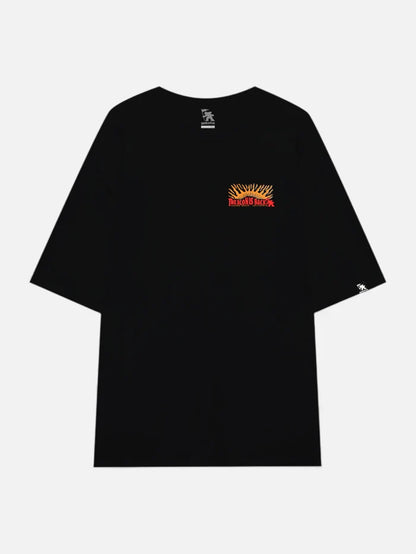 Remera Gotcha Back Oversize Negro