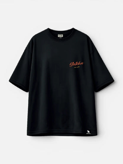 Remera Gotcha Big Fish Oversize Negro