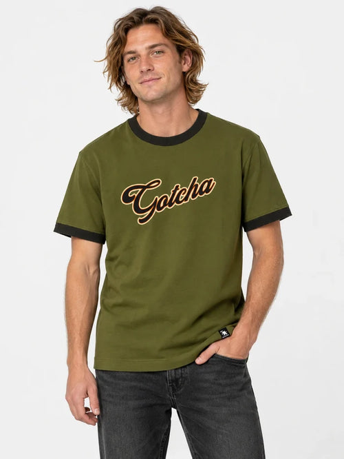 Remera Gotcha Coke Ringer Verde — vista principal