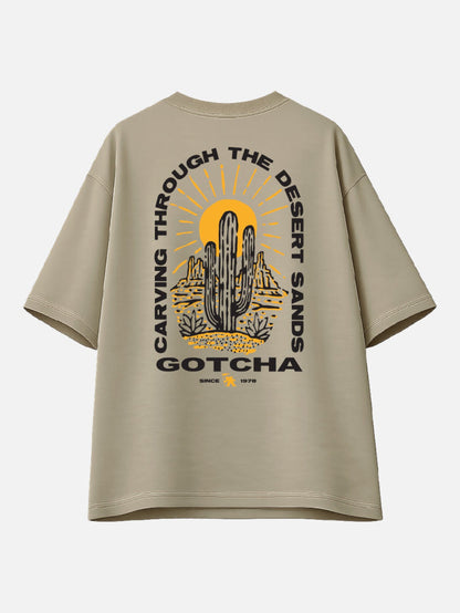 Remera Gotcha Desert Oversize Beige