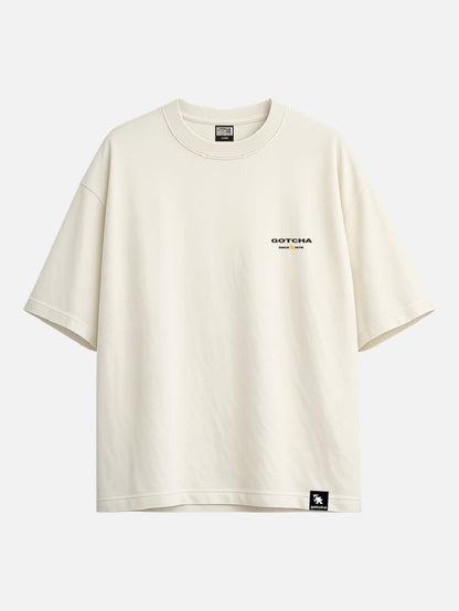 Remera Gotcha Desert Oversize Blanco