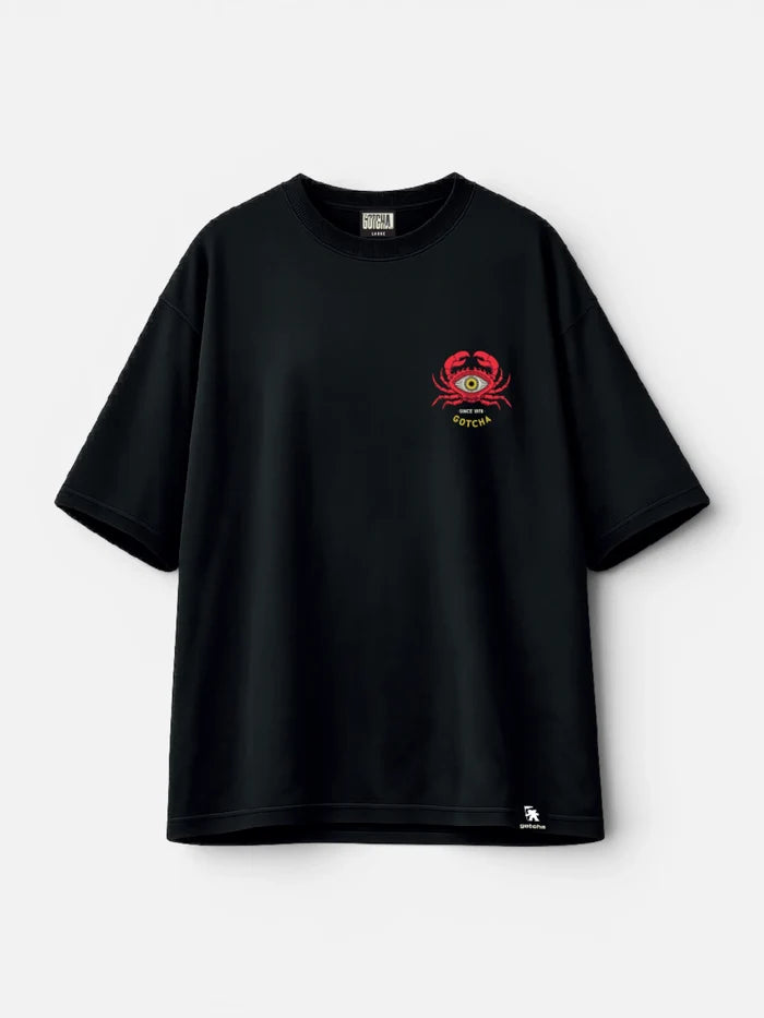 Remera Gotcha Eyecrab Oversize Negro