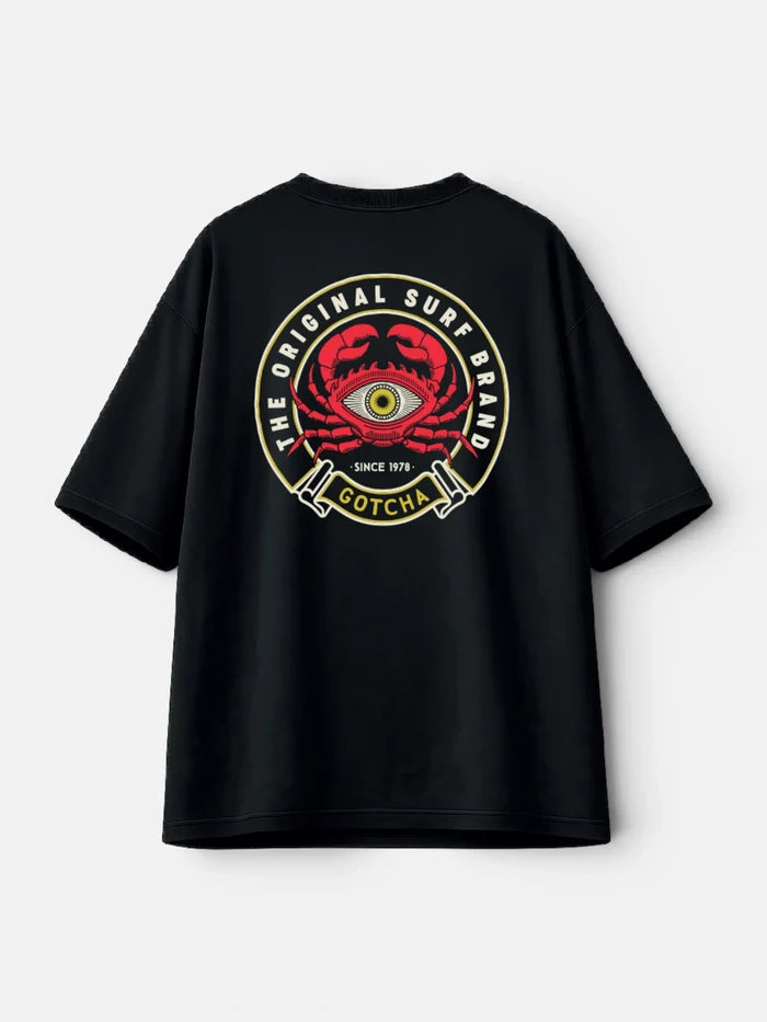 Remera Gotcha Eyecrab Oversize Negro