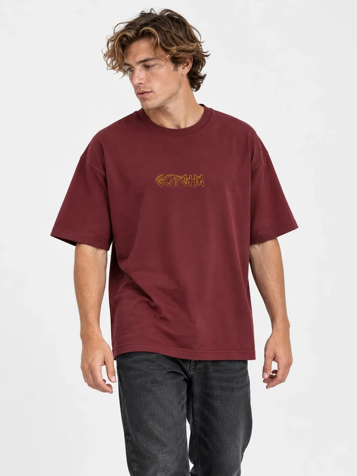 Remera Gotcha Marker Oversize Bordo — vista principal