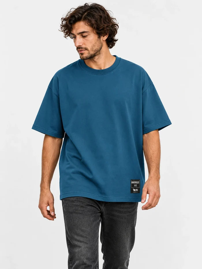 Remera Gotcha Solid Oversize Azul Acero — vista principal