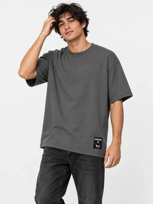 Remera Gotcha Solid Oversize Gris Topo — vista principal