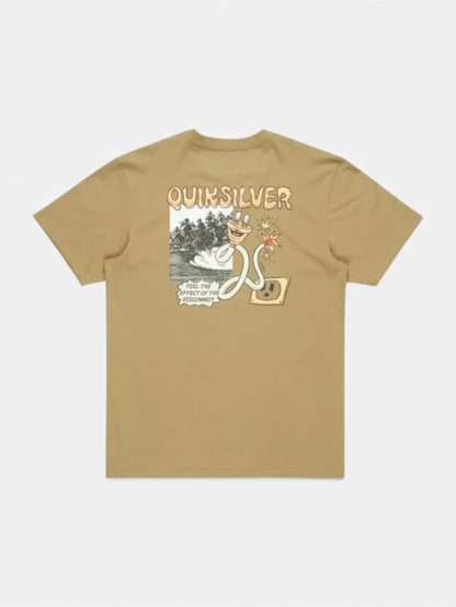 Remera Quiksilver Disconnect Effects Verde Beige