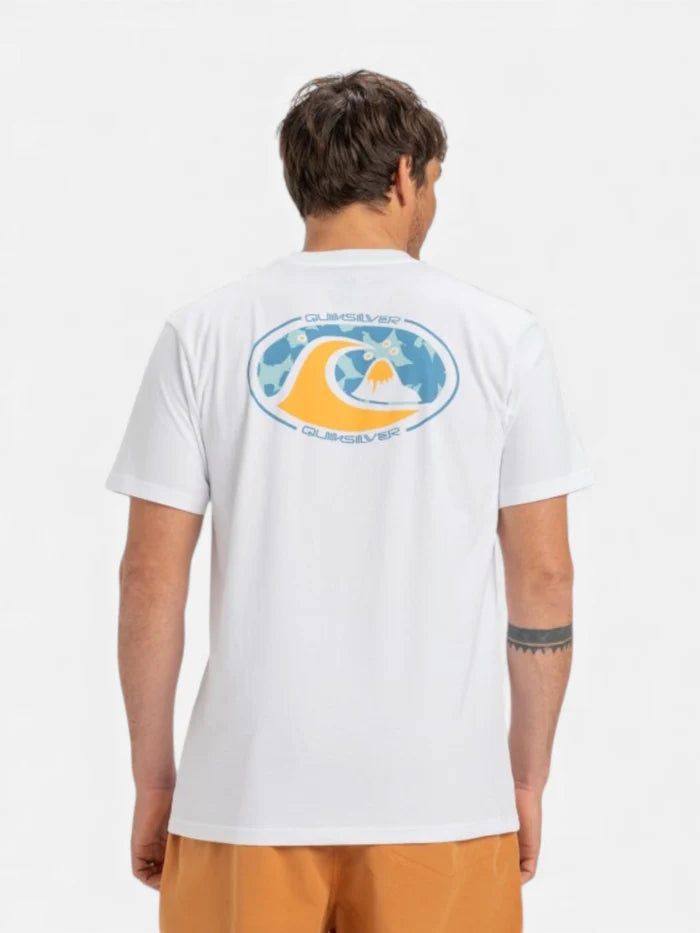 Remera Quiksilver Flower Chaos Blanco