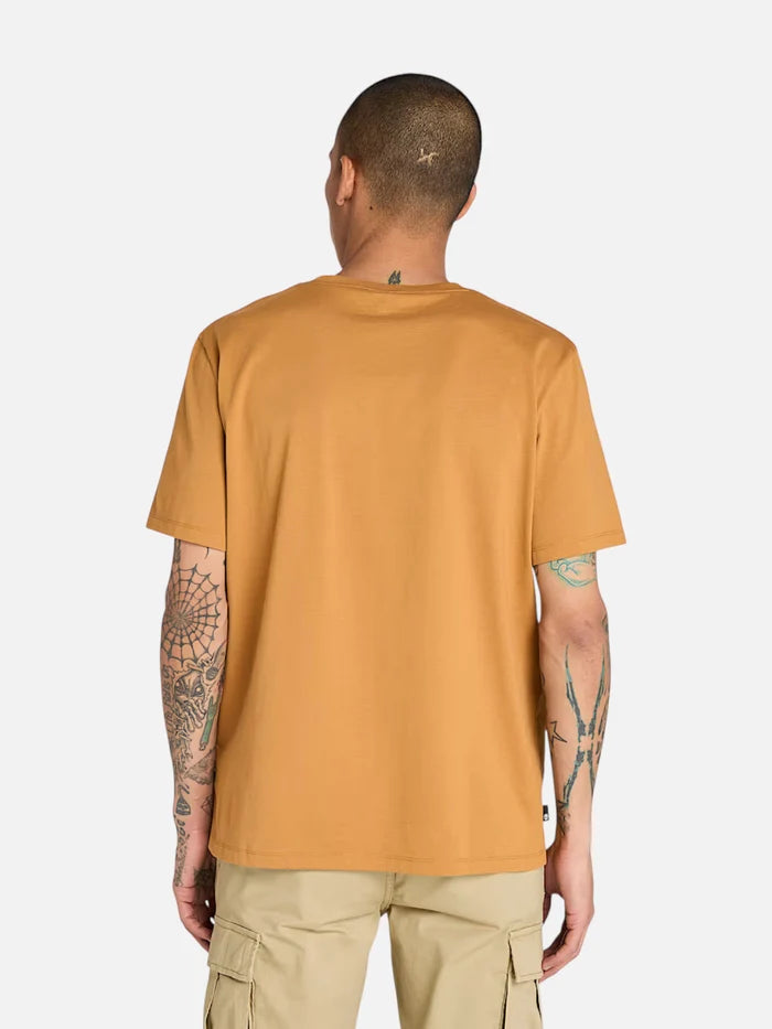 Remera Timberland Stack Logo Colored Marrón Blanco