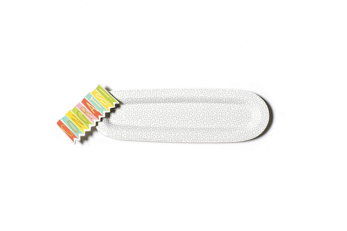 Stone Small Dot Mini Entertaining Skinny Oval Platter Happy Everything