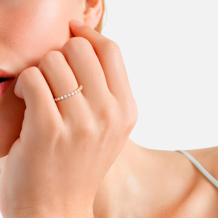 Ring CIRCLE gold mit Zirkonia