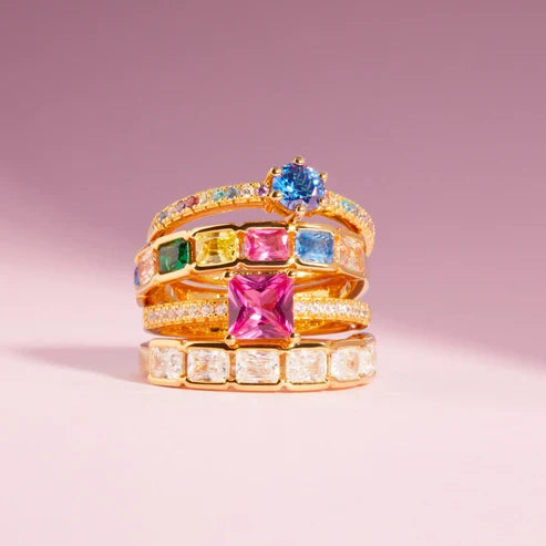 Ring Ellera Quadrato - SJ-R42280-PKCZ-YG-56