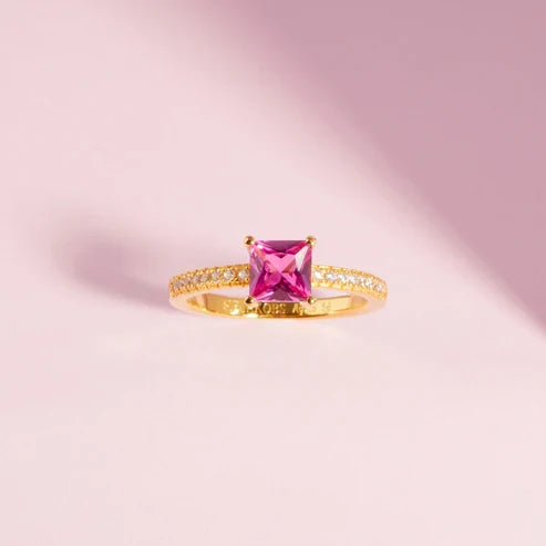 Ring Ellera Quadrato - SJ-R42280-PKCZ-YG-56
