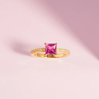 Ring Ellera Quadrato - SJ-R42280-PKCZ-YG-56