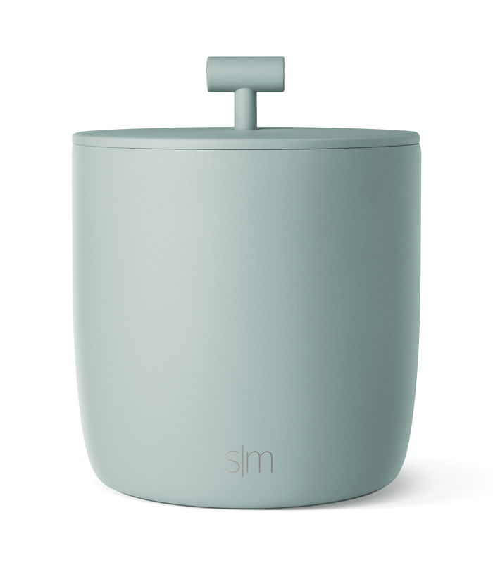 Sage green insulated container with grayish undertones, featuring a calm seafoam-adjacent color palette, model ICE-100-SGS.